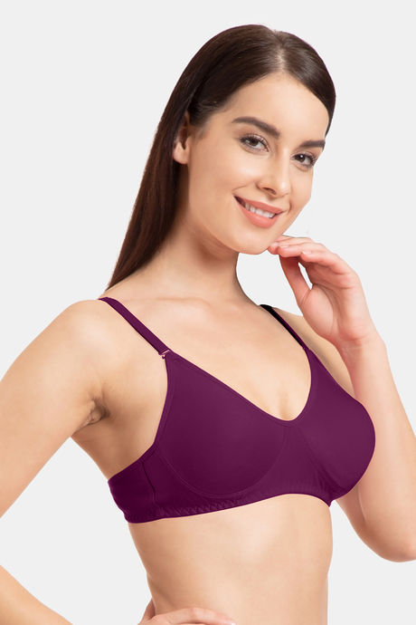 Tweens Double Layered Non Wired Full Coverage T-Shirt Bra - Dark Purple — image 3