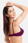 Tweens Double Layered Non Wired Full Coverage T-Shirt Bra - Dark Purple — thumbnail 4