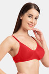 Tweens Double Layered Non Wired Full Coverage T-Shirt Bra - Red — thumbnail 3