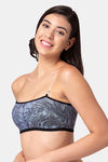 Tweens Padded Non Wired Demi Coverage Tube Bra - Chambray Print — thumbnail 3