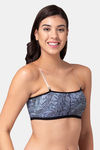Tweens Padded Non Wired Demi Coverage Tube Bra - Chambray Print — thumbnail 4
