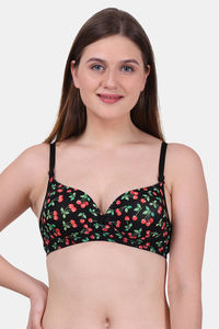 Black N Green Leaf Print