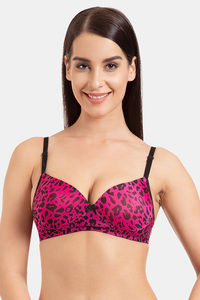 Dark Pink N Black Print