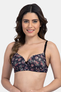 Navy Blue Floral Print