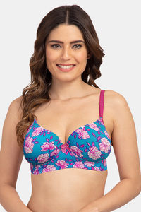 Tblue Floral Print