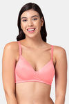 Tweens Padded Non Wired Full Coverage T-Shirt Bra - Coral — thumbnail 1