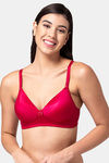 Tweens Padded Non Wired Full Coverage T-Shirt Bra - Maroon — thumbnail 1
