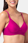 Tweens Padded Non Wired Full Coverage T-Shirt Bra - Wine — thumbnail 4