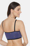 Tweens Padded Non-Wired Full Coverage Tube Bra - Navy Blue Prt — thumbnail 2