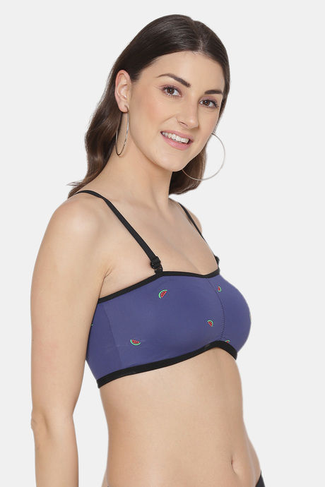 Tweens Padded Non-Wired Full Coverage Tube Bra - Navy Blue Prt — image 3