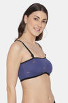 Tweens Padded Non-Wired Full Coverage Tube Bra - Navy Blue Prt — thumbnail 3