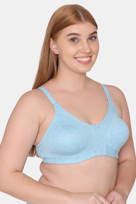 Tweens Double Layered Non-Wired Full Coverage Minimiser Bra - Blue — image 3