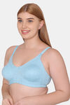 Tweens Double Layered Non-Wired Full Coverage Minimiser Bra - Blue — thumbnail 4