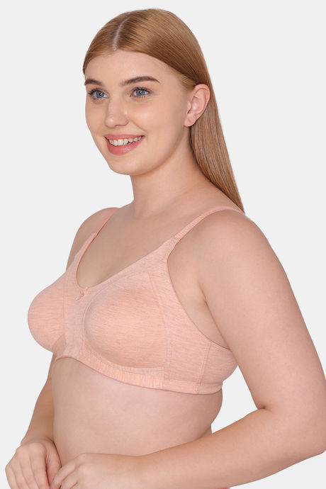 Tweens Double Layered Non-Wired Full Coverage Minimiser Bra - Peach — image 3