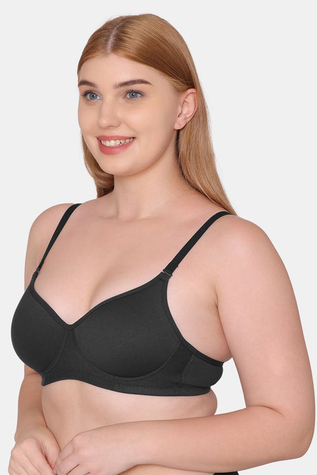 Tweens Padded Non-Wired Full Coverage T-Shirt Bra - Black — image 3