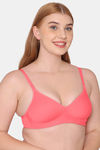 Tweens Padded Non-Wired Full Coverage T-Shirt Bra - Coral — thumbnail 3
