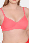 Tweens Padded Non-Wired Full Coverage T-Shirt Bra - Coral — thumbnail 5