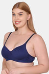 Tweens Padded Non-Wired Full Coverage T-Shirt Bra - Navy Blue — thumbnail 3