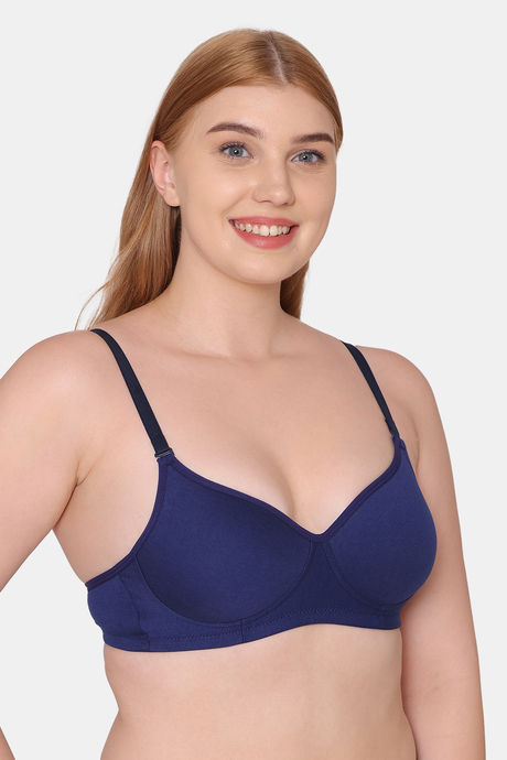 Tweens Padded Non-Wired Full Coverage T-Shirt Bra - Navy Blue — image 4