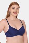 Tweens Padded Non-Wired Full Coverage T-Shirt Bra - Navy Blue — thumbnail 4