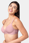 Tweens Padded Non-Wired Full Coverage T-Shirt Bra - Plum — thumbnail 4