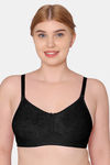 Tweens Double Layered Non-Wired Full Coverage T-Shirt Bra - Black — thumbnail 1