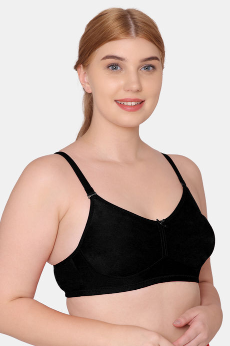 Tweens Double Layered Non-Wired Full Coverage T-Shirt Bra - Black — image 3