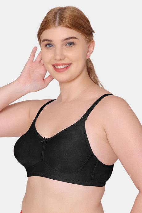 Tweens Double Layered Non-Wired Full Coverage T-Shirt Bra - Black — image 4