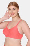 Tweens Double Layered Non-Wired Full Coverage T-Shirt Bra - Coral — thumbnail 4