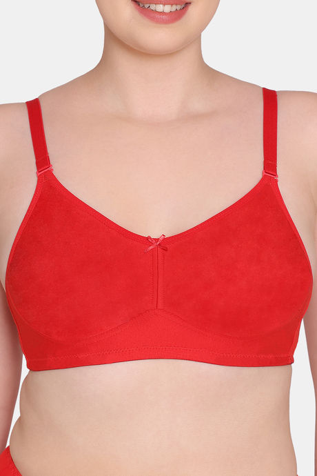 Tweens Double Layered Non-Wired Full Coverage T-Shirt Bra - Red — image 5