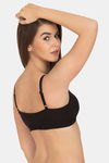 Tweens Double Layered Non-Wired Full Coverage T-Shirt Bra - Black — thumbnail 3