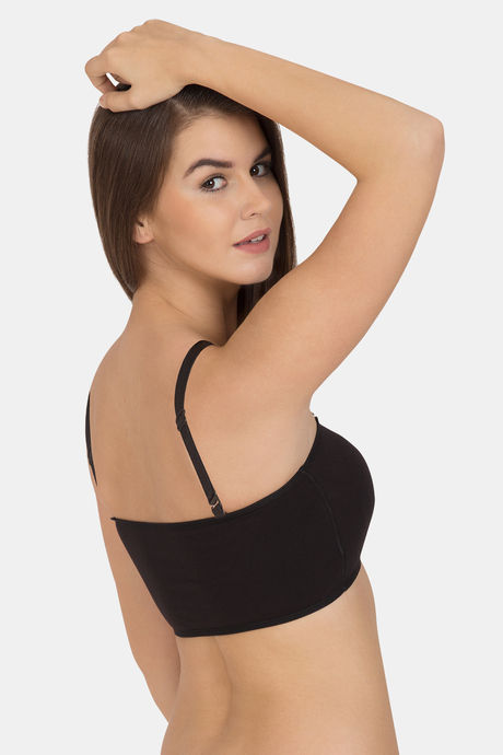 Tweens Double Layered Non-Wired Full Coverage T-Shirt Bra - Black — image 3