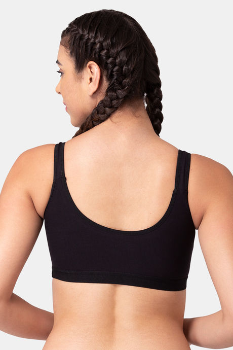 Tweens Double Layered Non-Wired Full Coverage T-Shirt Bra - Black — image 2