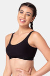 Tweens Double Layered Non-Wired Full Coverage T-Shirt Bra - Black — thumbnail 4