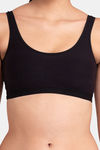 Tweens Double Layered Non-Wired Full Coverage T-Shirt Bra - Black — thumbnail 5