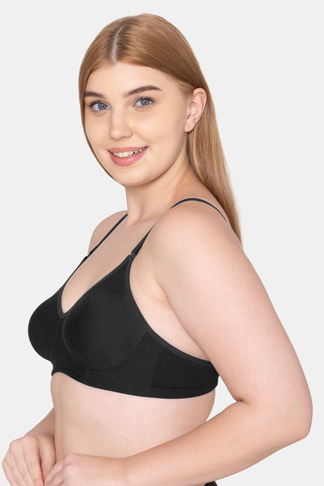 Tweens Double Layered Non-Wired Full Coverage T-Shirt Bra - Black — image 4