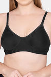 Tweens Double Layered Non-Wired Full Coverage T-Shirt Bra - Black — thumbnail 5
