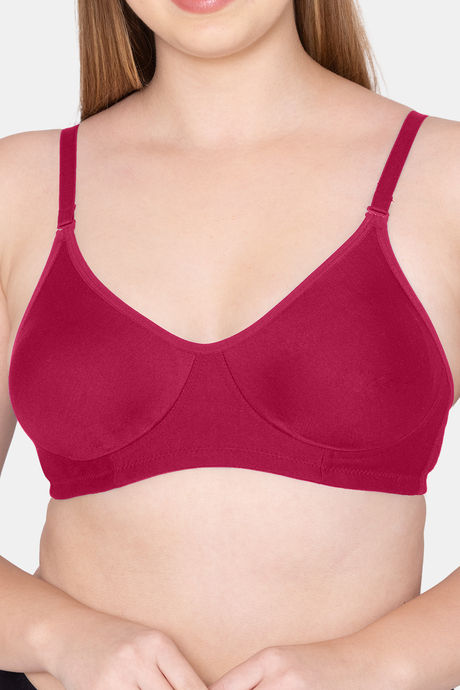 Tweens Double Layered Non-Wired Full Coverage T-Shirt Bra - Red — image 5