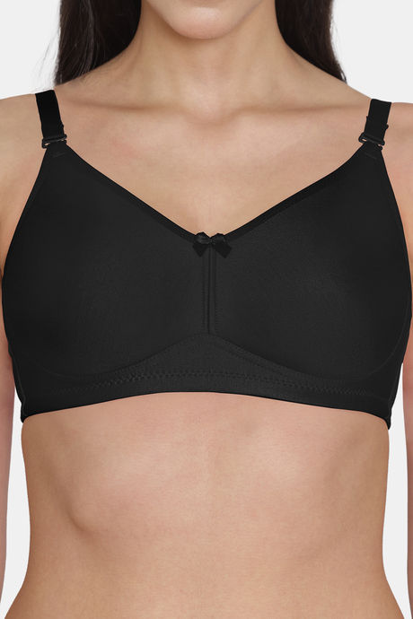 Tweens Single Layered Non Wired Full Coverage Minimiser Bra - Black — image 5