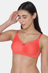 Tweens Single Layered Non Wired Full Coverage Minimiser Bra - Coral — thumbnail 4