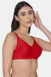 Tweens Single Layered Non Wired Full Coverage Minimiser Bra - Red — thumbnail 3