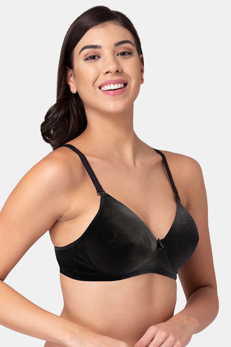 Tweens Padded Non Wired Full Coverage T-Shirt Bra - Black — image 3