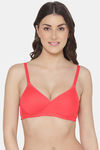 Tweens Padded Non Wired Full Coverage T-Shirt Bra - Coral — thumbnail 1