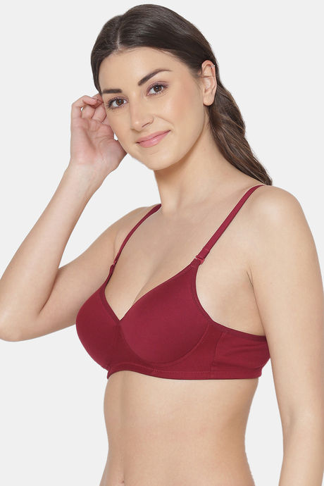 Tweens Padded Non Wired Full Coverage T-Shirt Bra - Wine — image 3