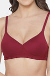 Tweens Padded Non Wired Full Coverage T-Shirt Bra - Wine — thumbnail 5