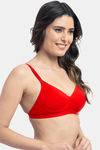 Tweens Padded Non Wired Full Coverage T-Shirt Bra - Red — thumbnail 4