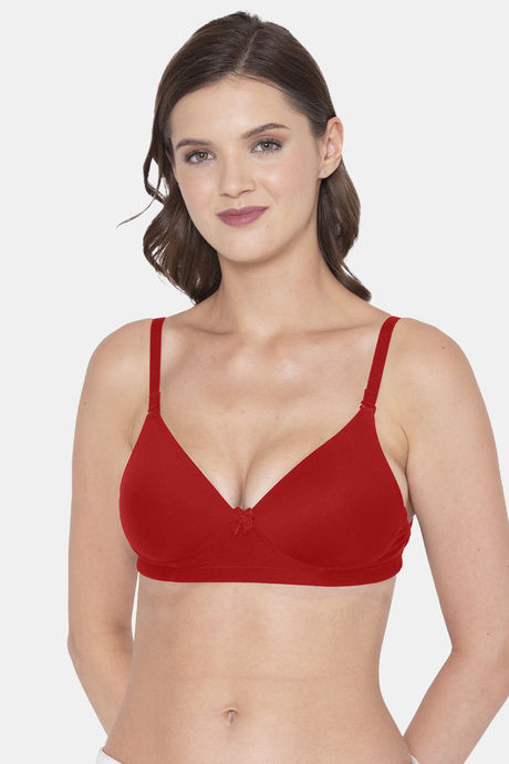 Tweens Padded Non Wired Full Coverage T-Shirt Bra - Red — image 3