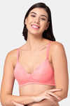 Tweens Padded Non Wired Full Coverage T-Shirt Bra - Coral — thumbnail 1