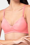 Tweens Padded Non Wired Full Coverage T-Shirt Bra - Coral — thumbnail 5
