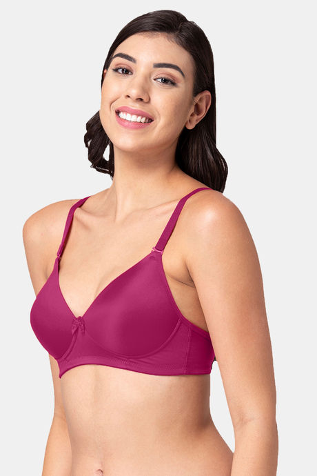 Tweens Padded Non Wired Full Coverage T-Shirt Bra - Magenta — image 4